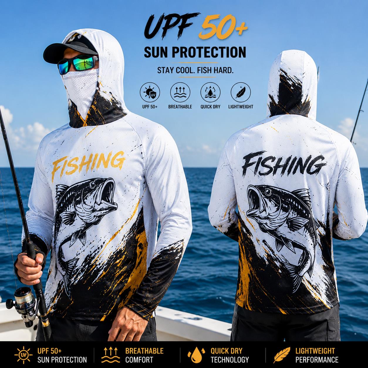 Outdoor Sun Protective Long Sl - Fishing Mask Sun Protection recension och pris