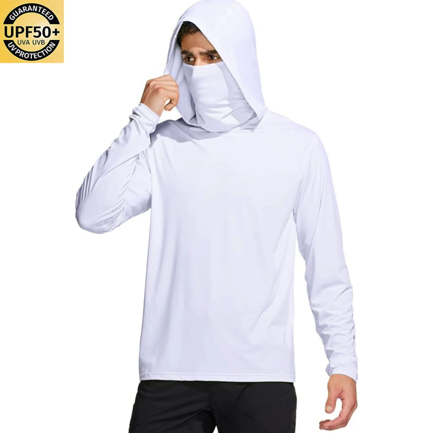 Men Solid Color Hooded Fishing - Fishing Mask Sun Protection recension och pris