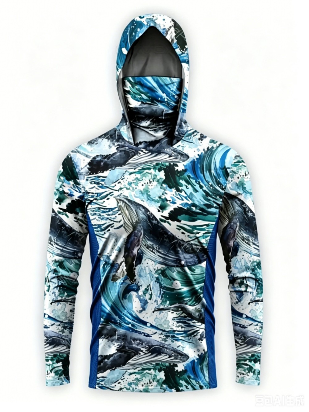 UPF50+ Camo Men Long Sleeve Fi - Fishing Mask Sun Protection recension och pris