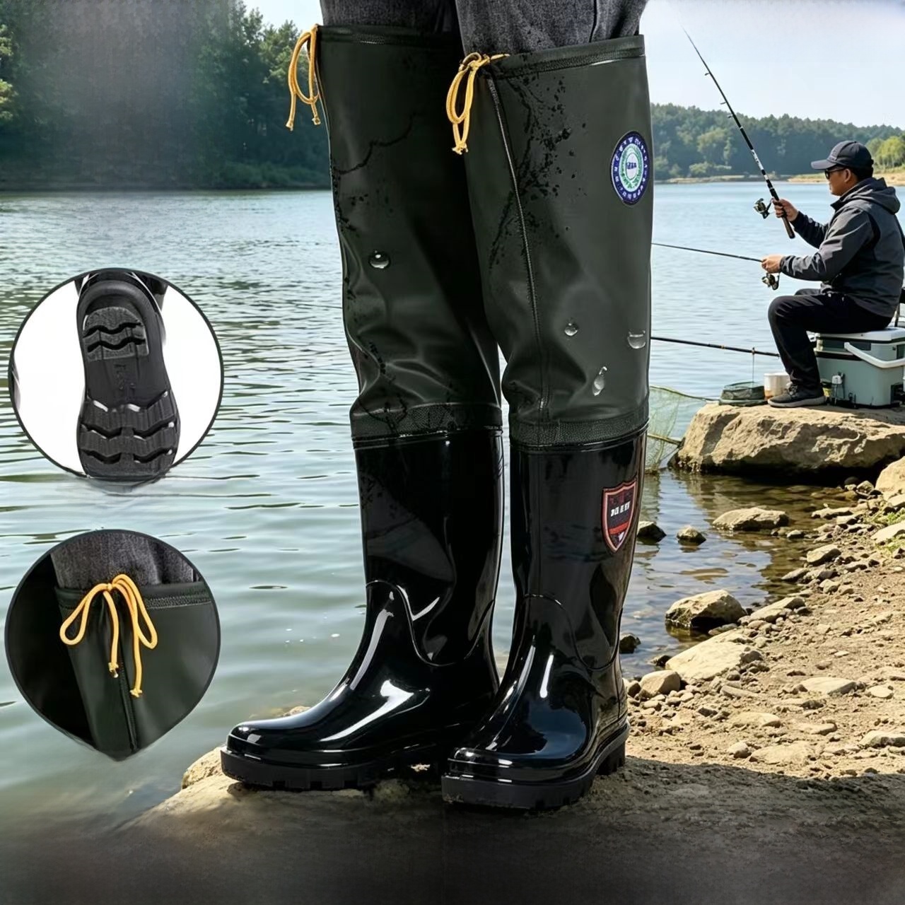 Thickened Over-Knee Rain Boots - Fishing Pants Waterproof recension och pris
