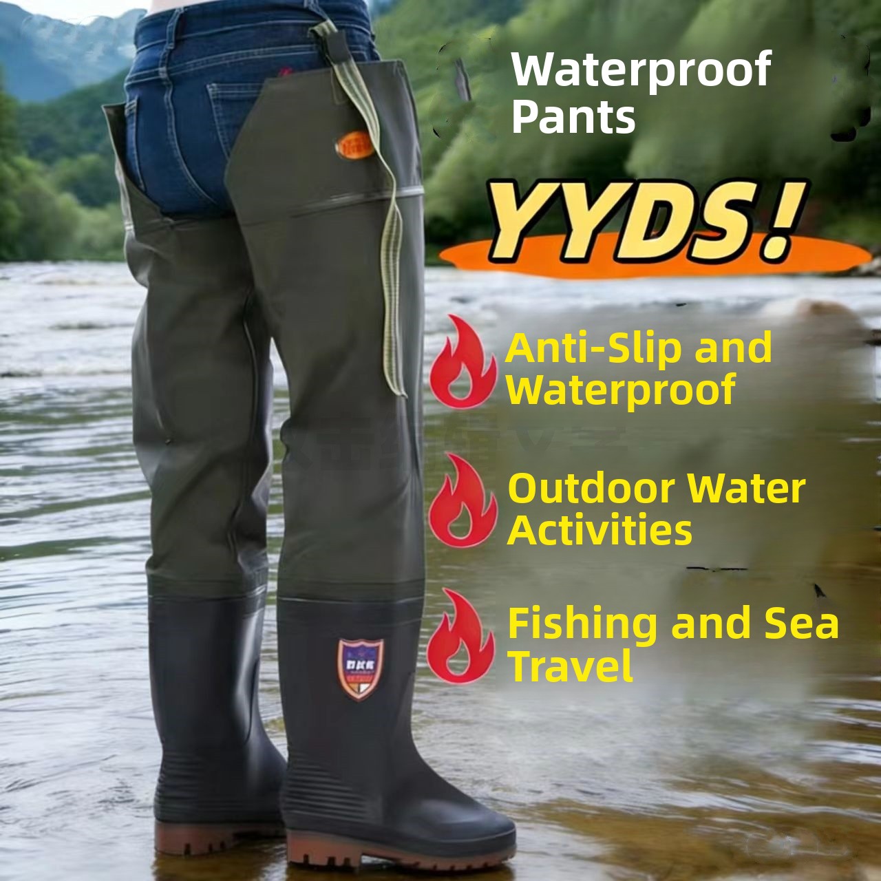 Thickened Over-Knee Rain Boots - Fishing Pants Waterproof recension och pris