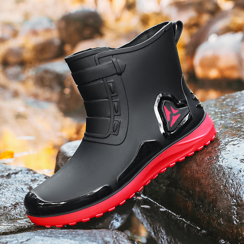 Men's casual rain boots four s - Fishing Boots recension och pris